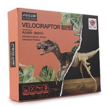 3D Plastikowy model dinozaura do wydobycia z gliny - Velociraptor [13180000406]